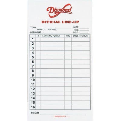 Lineup Card