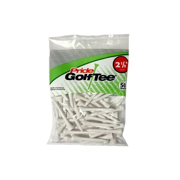 Pride 2 1/8" White 50 Pack Tees