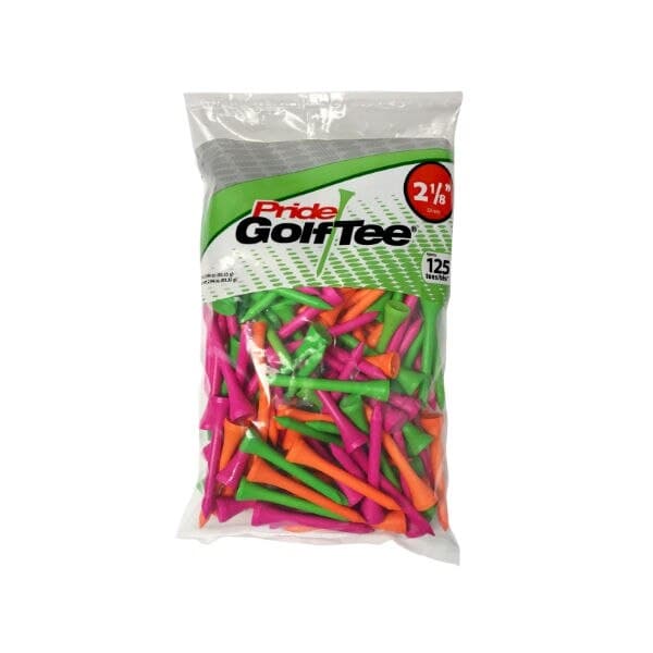 Pride 2 1/8" Citrus Mix 125 Pack Tees