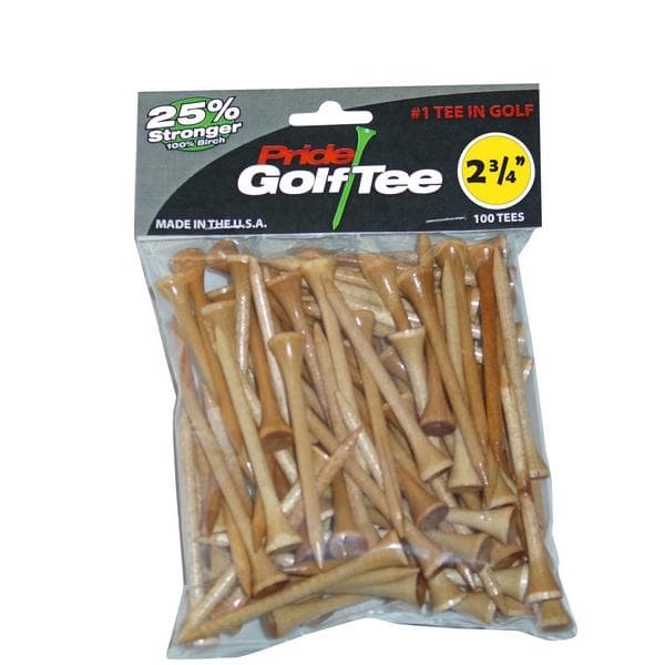 Pride 2 3/4" Natural 100 Pack Tees