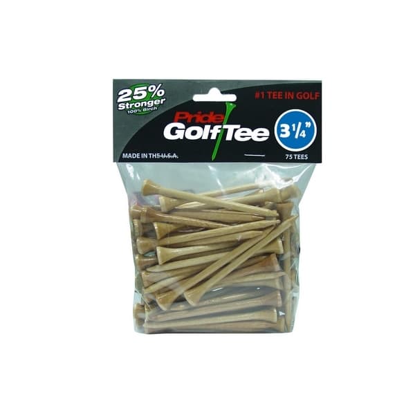 Pride 3 1/4" Natural 75 Pack Tees