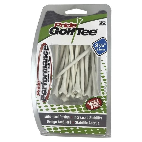 Pride Performance 3 1/4" Plain - White - 30 Pack