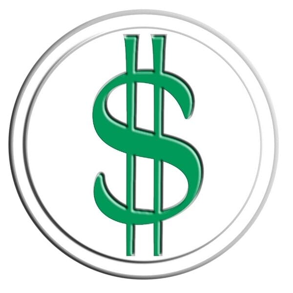 Evergolf Ball Marker - Dollar Sign
