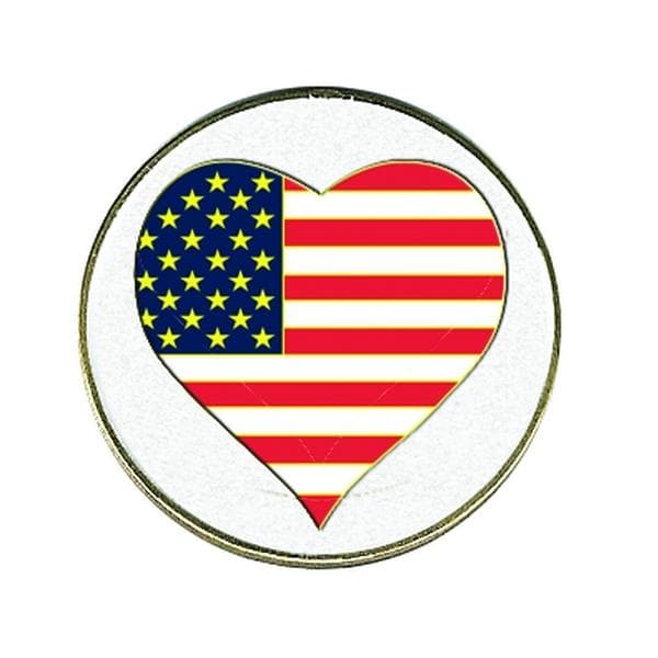 Evergolf Ball Marker -Heart Flag