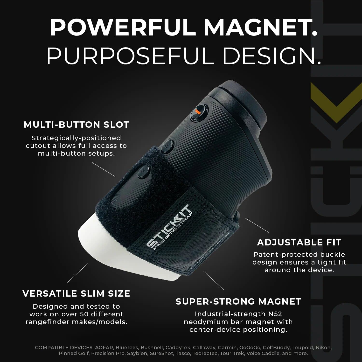 STICKIT Magnetic Rangefinder Strap