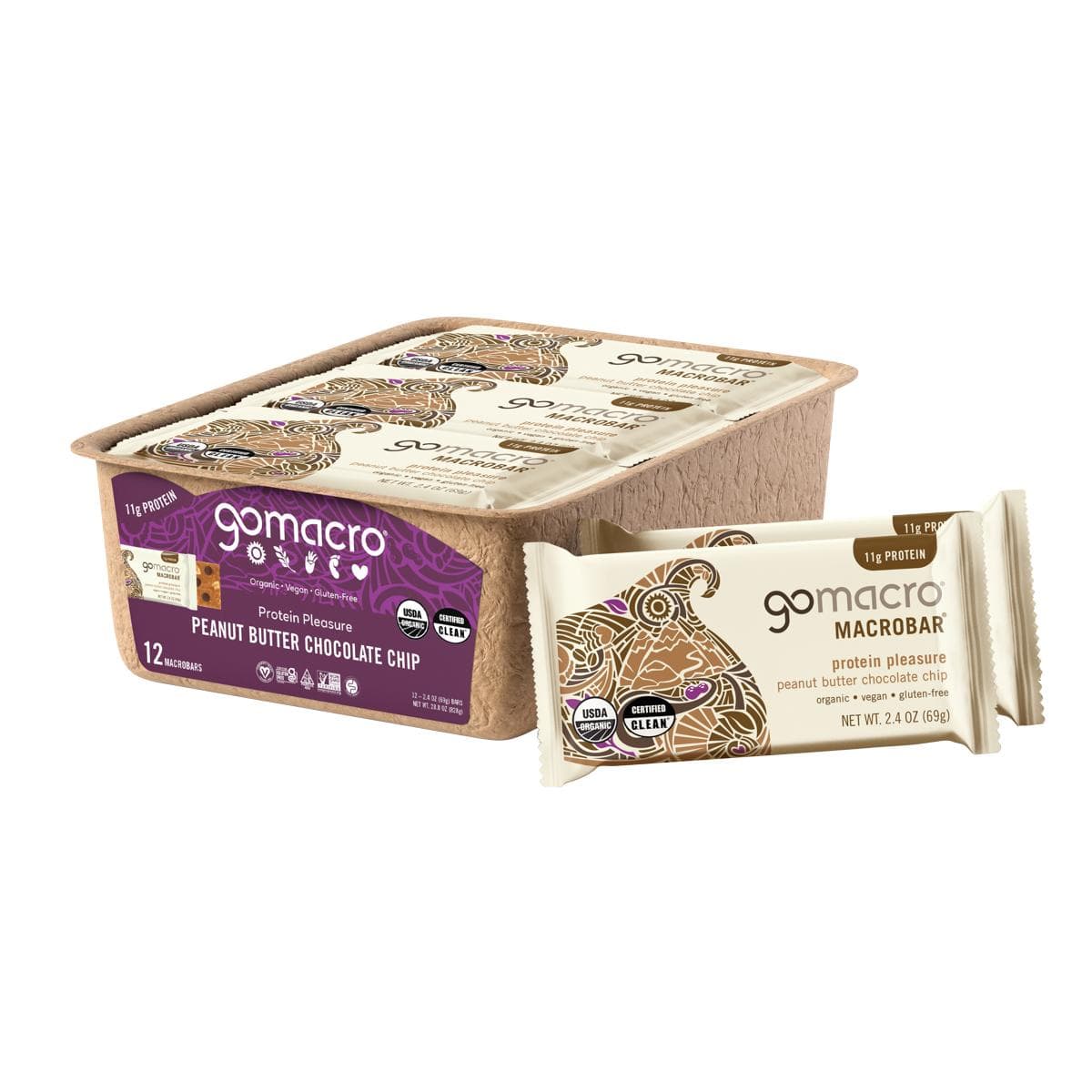 GoMacro - Macrobar - 2.3oz - 12ct Box - Choose Flavor
