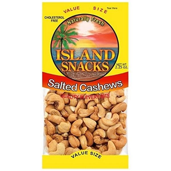 Island Snacks - Salted Cashews - 6 packs/case - 2.25oz