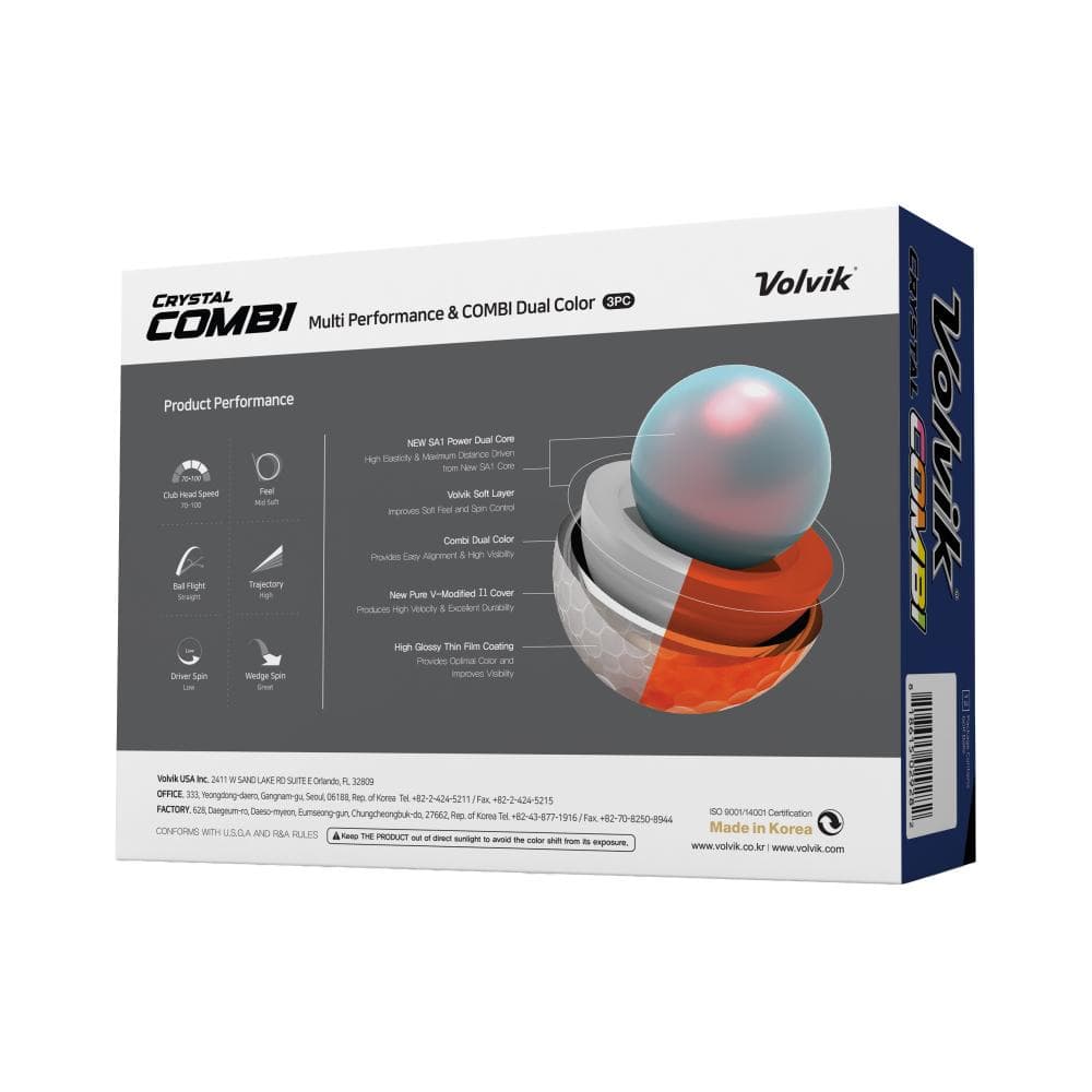 Volvik Crystal Comi- 1 Dozen Golf Balls