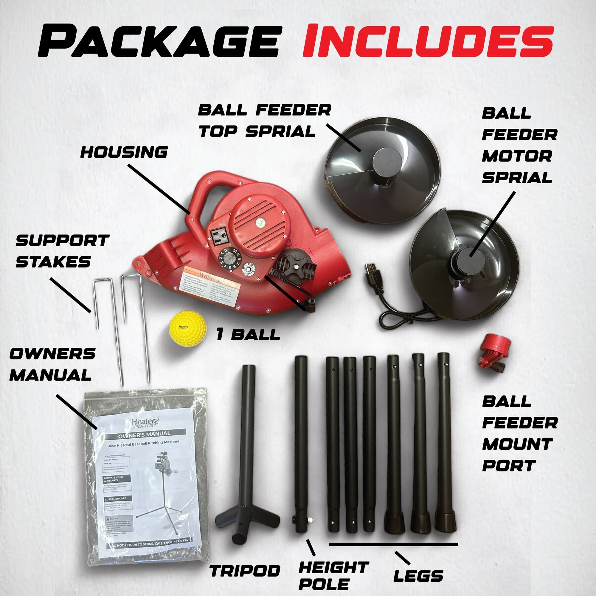 Base Hit Real Baseball Pitching & Fielding Machine