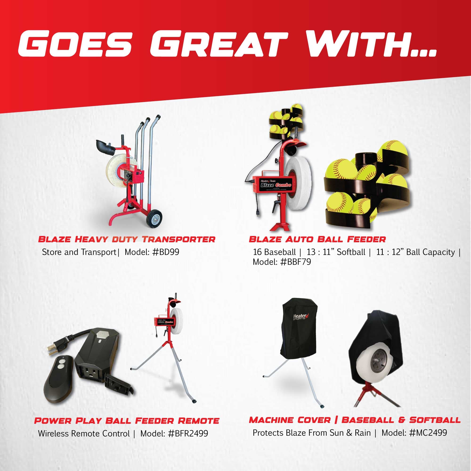 Blaze Combo Heavy Duty Pitching Machine With 1 Yr. Warranty