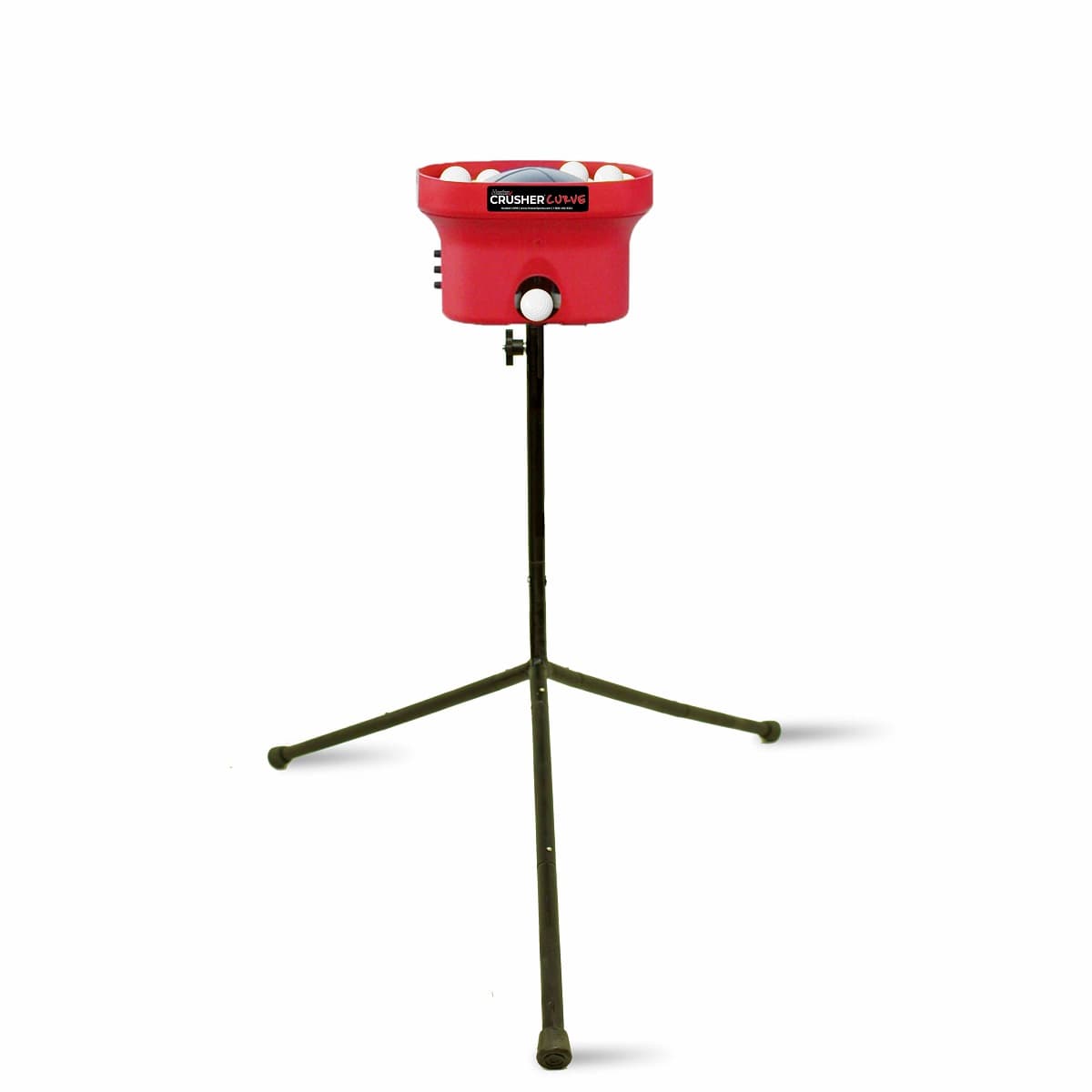 Crusher Fastball & Curveball Mini Ball Pitching Machine With 4 Hr. Battery