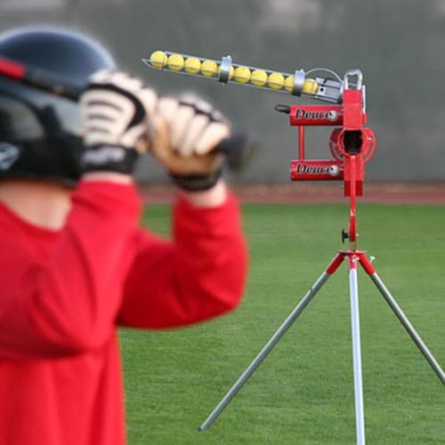 Deuce 75 MPH Heavy Duty Dual Wheel Baseball Pitching Machine