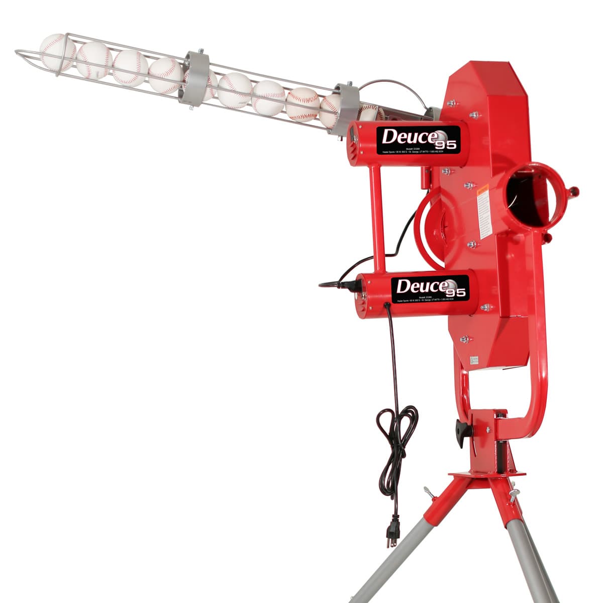 Deuce 95 MPH Heavy Duty Dual Wheel Baseball Pitching Machine
