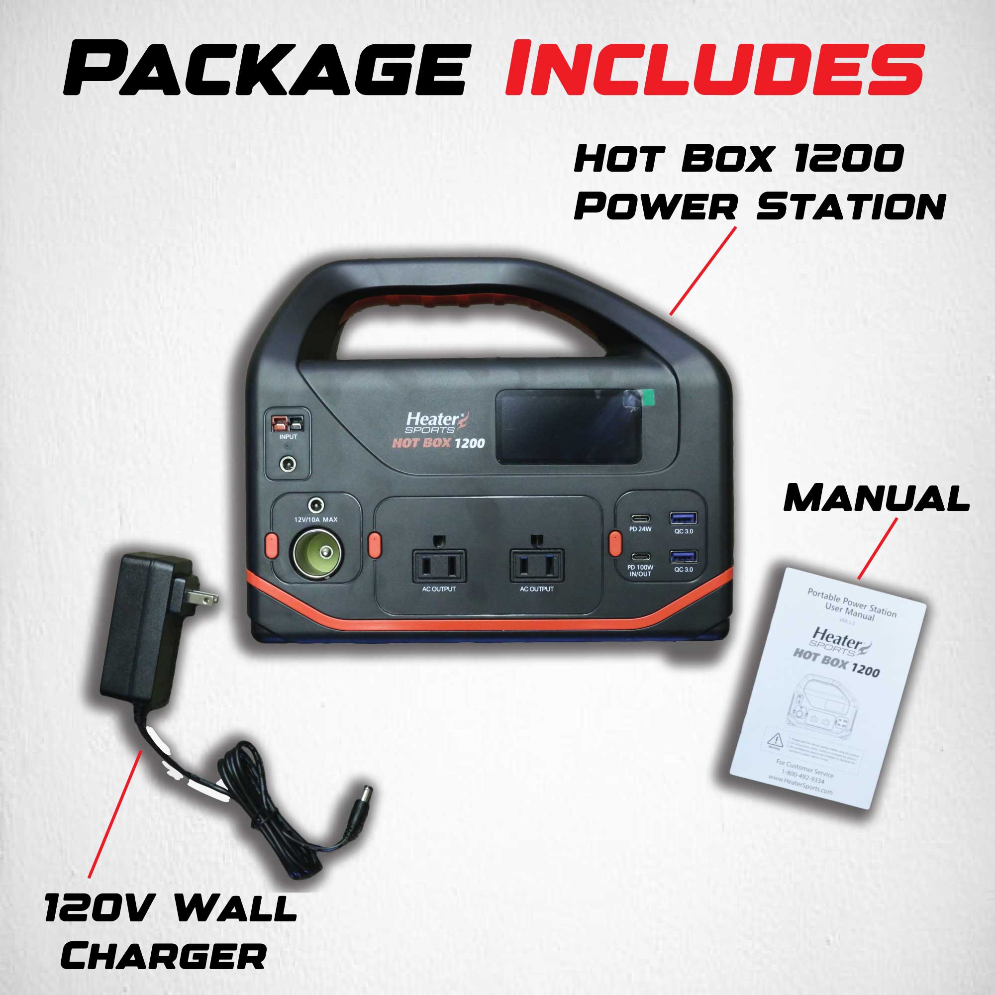 Hot Box 1200 Peak Portable Power Station