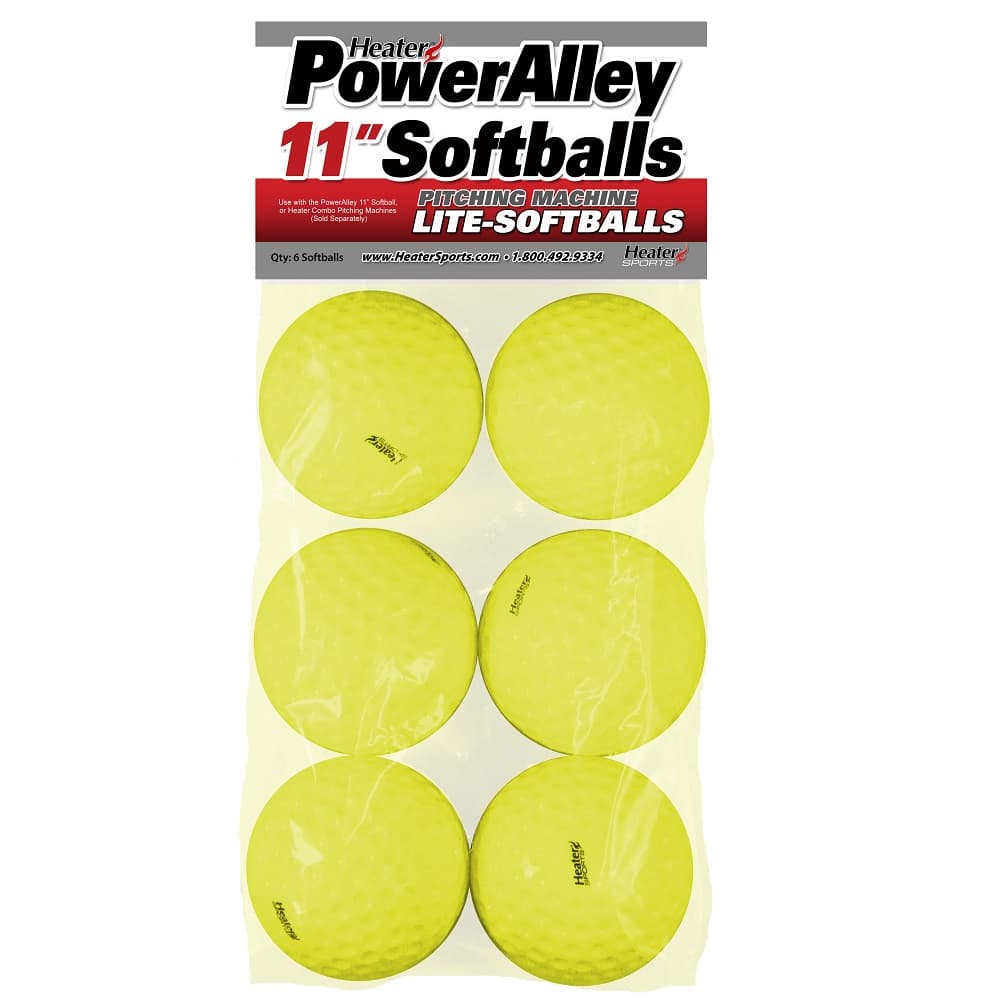 PowerAlley 11 inch Lite Softballs (6 Pack)