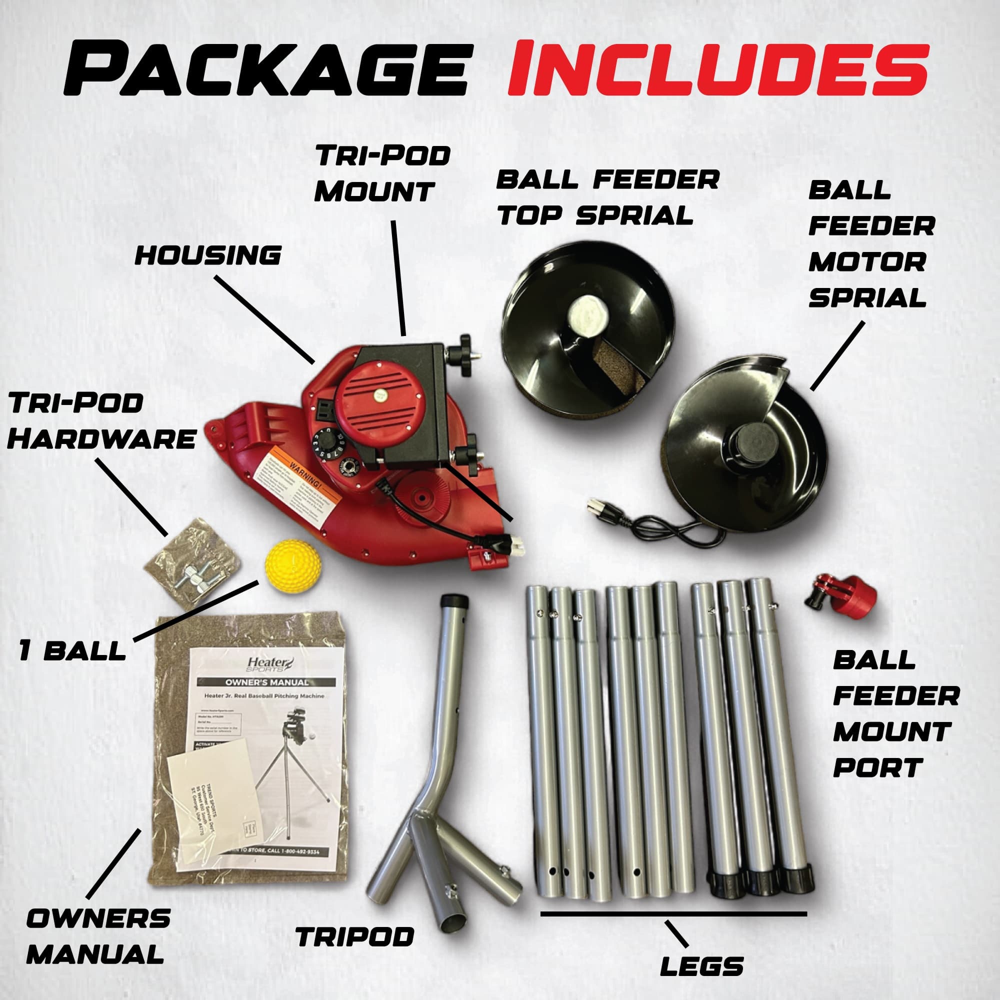 Heater Jr. Real Baseball Pitching Machine