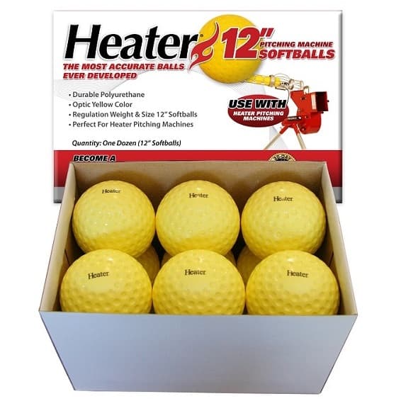 Heater 12 Inch Pitching Machine Softballs (1 Dozen)