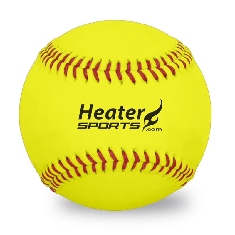 Heater Leather 11 Inch Pitching Machine Softballs (6 Pack)