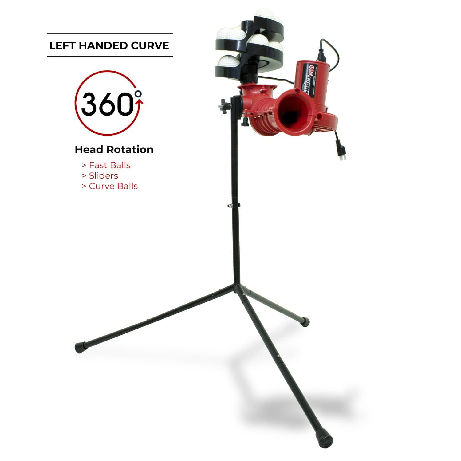Slider Lite 360 Baseball Machine & Xtender 24' Batting Cage Package