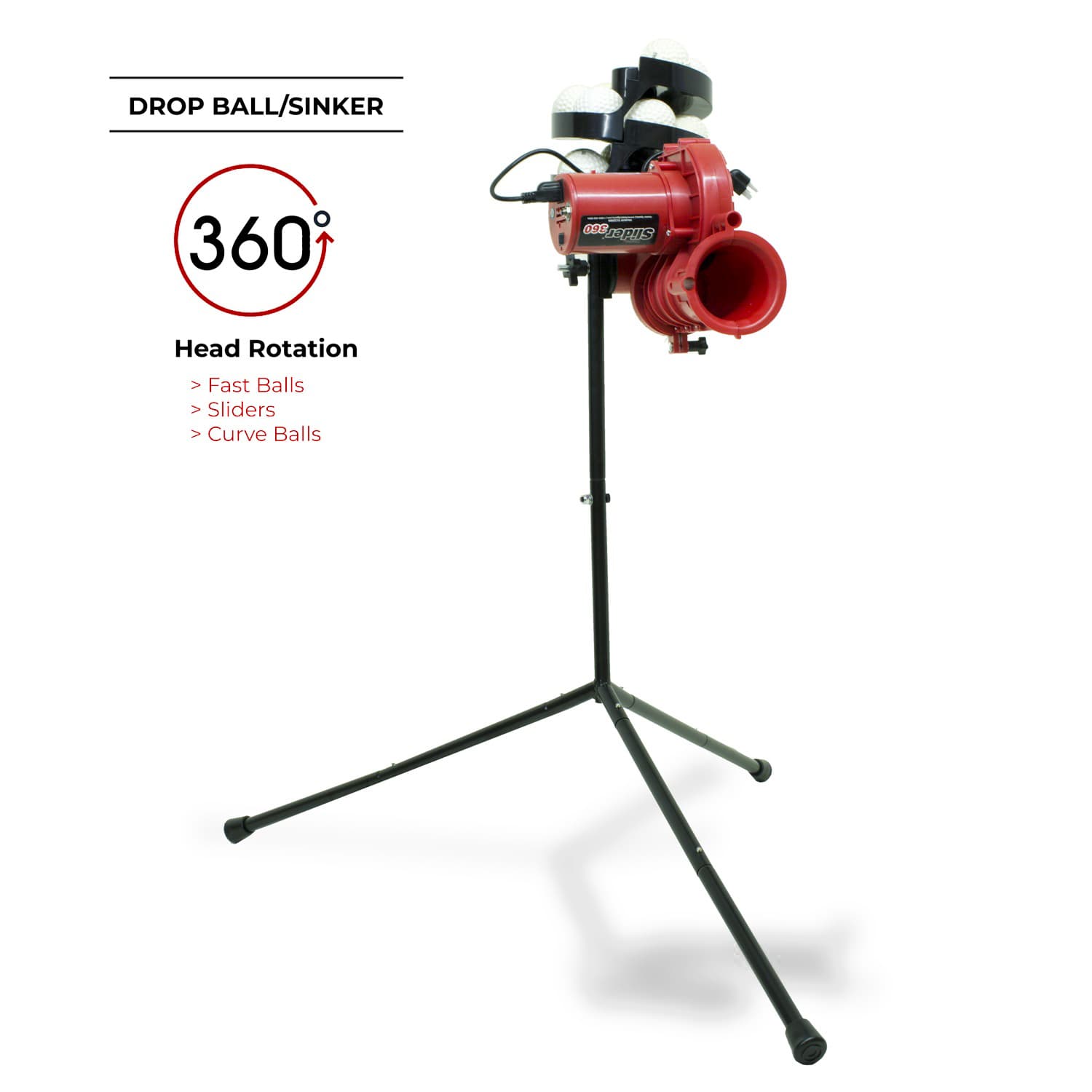 Slider Lite 360 Baseball Machine & Xtender 24' Batting Cage Package