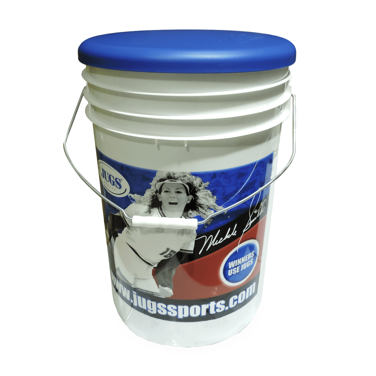 Bucket of Low Impact, Multi-Use Practice Softballs