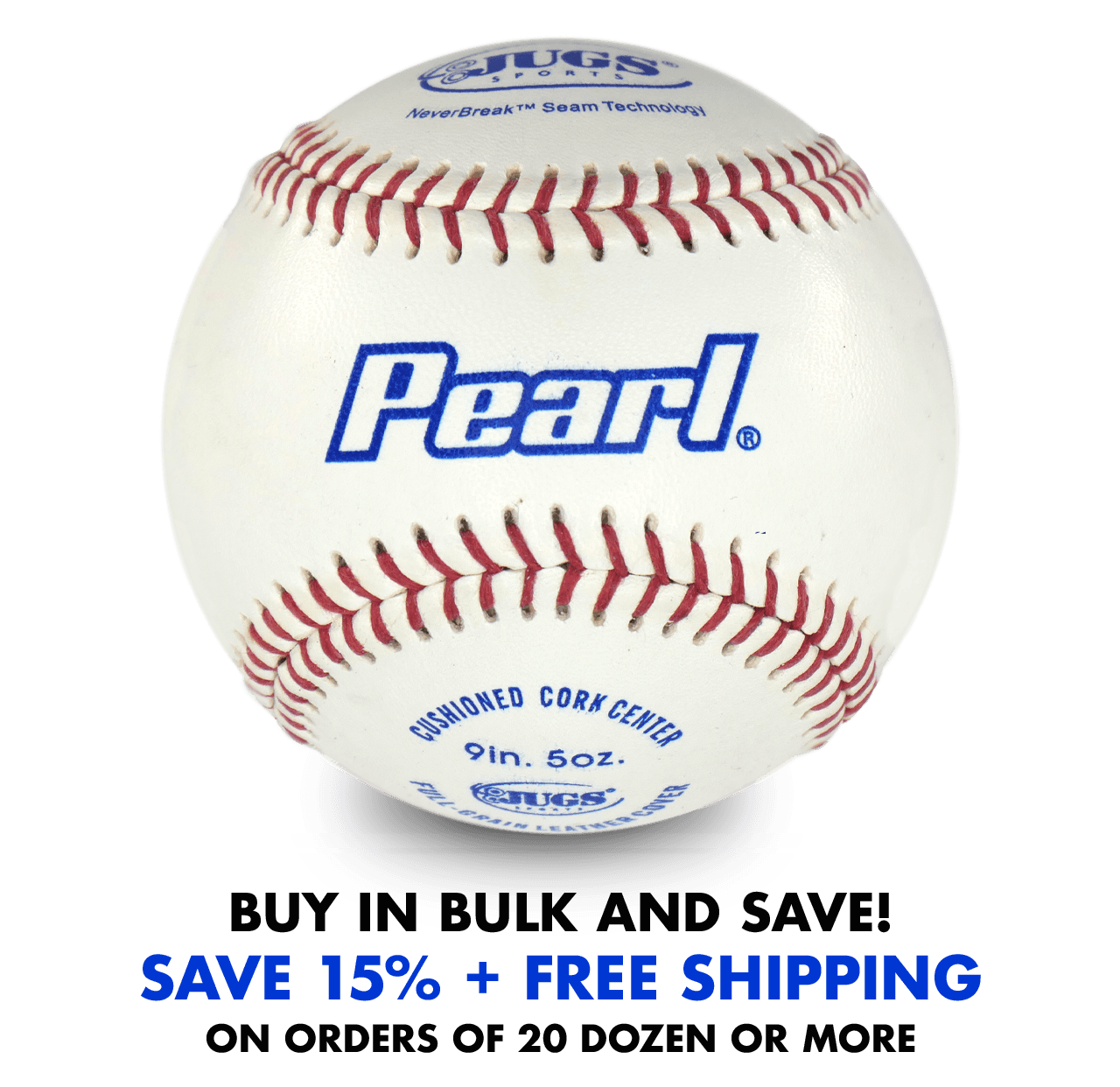 Bucket of JUGS Pearl Baseballs