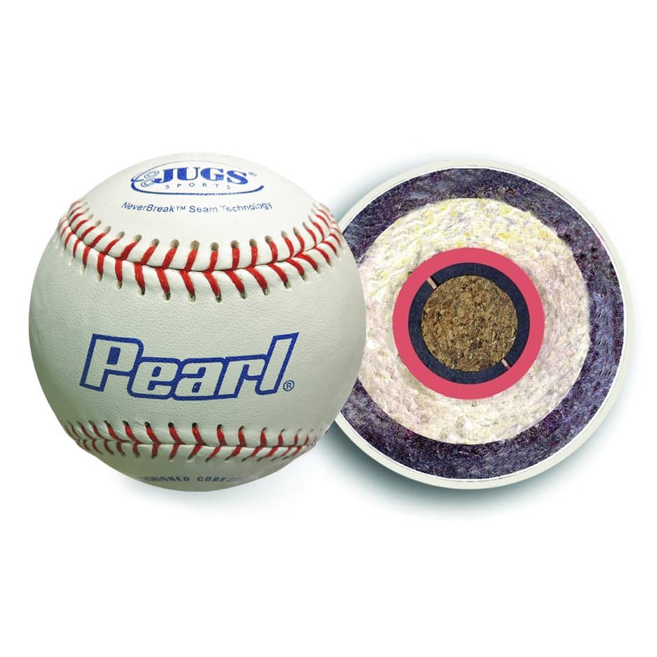 Bucket of JUGS Pearl Baseballs