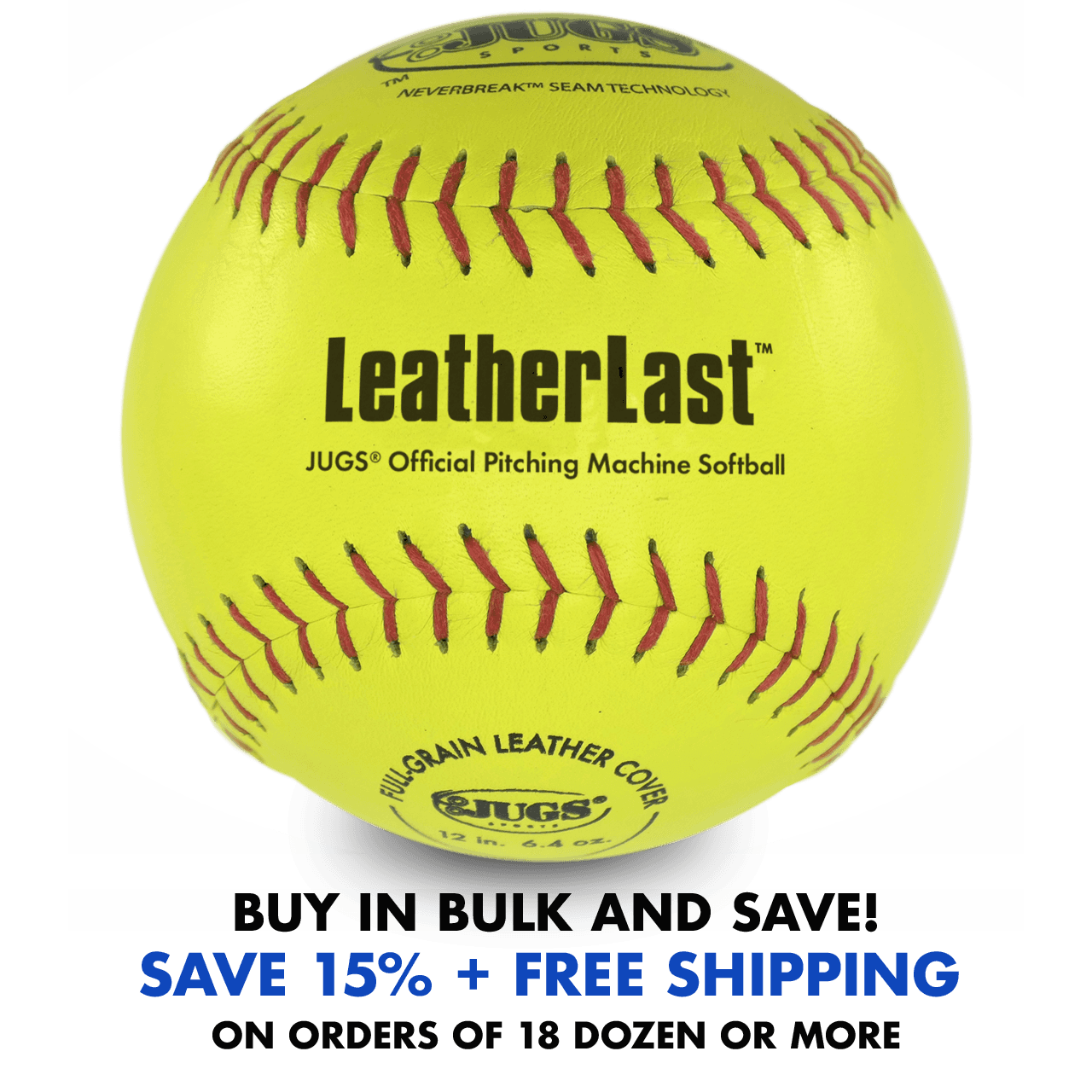Bucket of JUGS LeatherLast Softballs