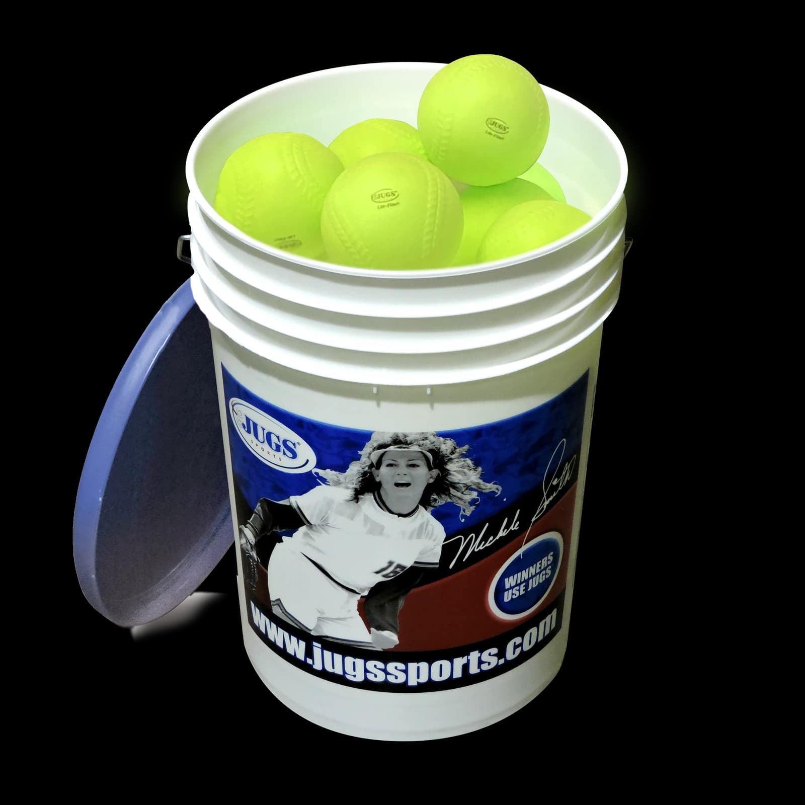 Big Bucket of JUGS Lite-Flite Softballs