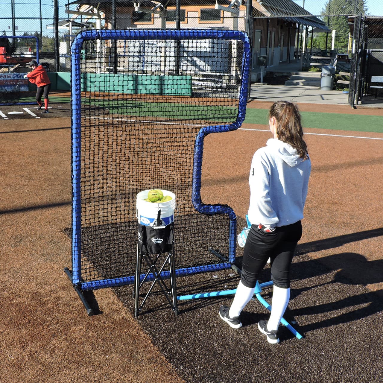 Protector Blue Series C-Shaped Softball Screen