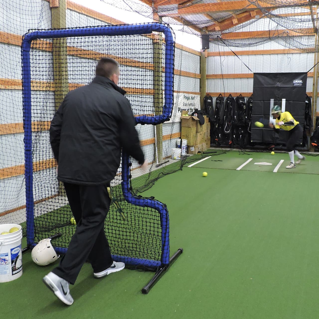 Protector Blue Series C-Shaped Softball Screen