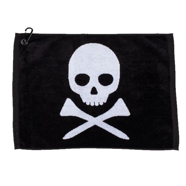 EverGolf Novelty Woven Towel 16” x 22” – Skull Cross-tees