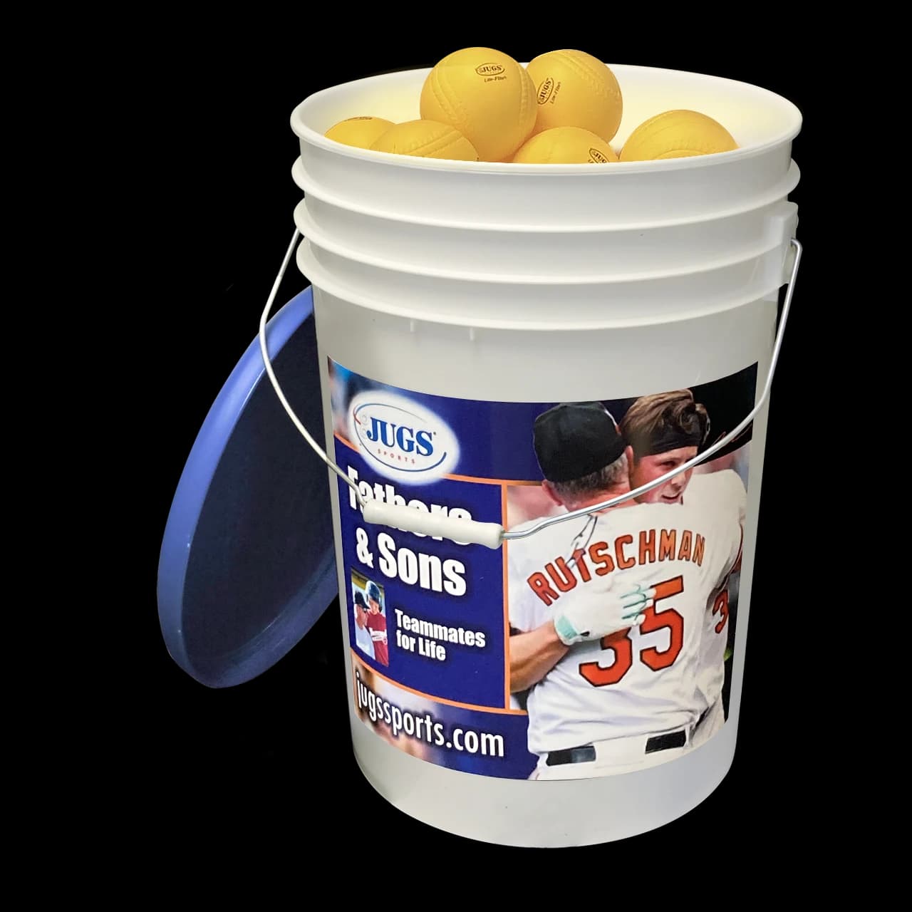 Big Bucket of JUGS Lite-Flite Baseballs